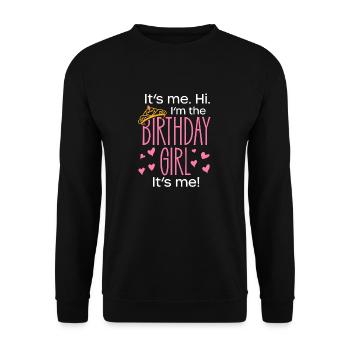 birthday girl omg she's so poetic - Unisex Sweatshirt - black - Front - Alina (178cm) & Michal (187cm)