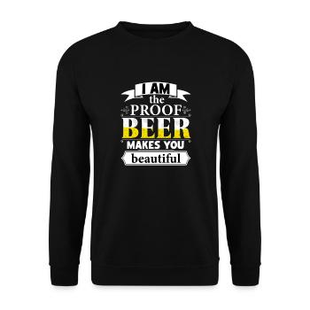 La bière vous rend belle pour les gagnants - Sweat-shirt Unisexe - noir - Devant - Alina (178cm) & Michal (187cm)