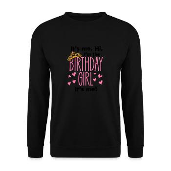 birthday girl black omg she's so poetic - Unisex Sweatshirt - black - Front - Alina (178cm) & Michal (187cm)