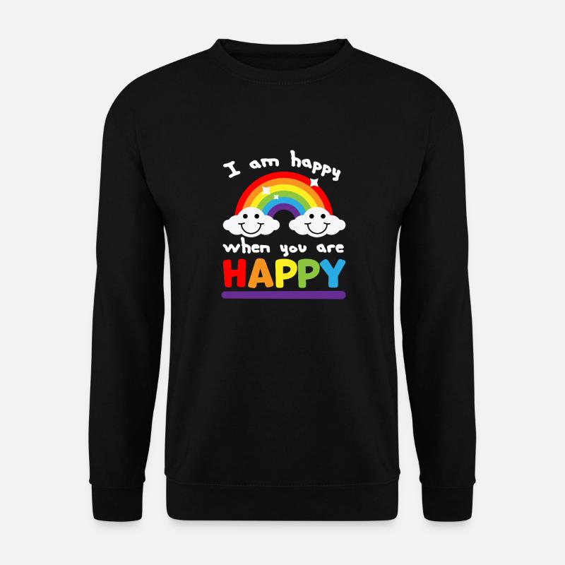 Happy1 - Unisex Pullover - Schwarz