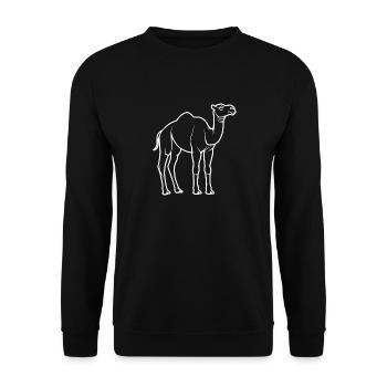 Kamel - Unisex Pullover - Schwarz - Vorne - Alina (178cm) & Michal (187cm)