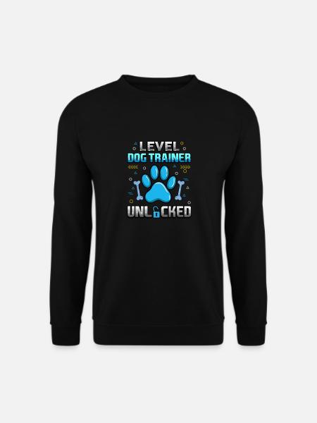 Level Hundetrainer freigeschaltet - Unisex Pullover - Schwarz