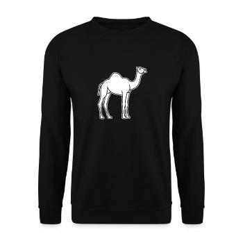 Kamel - Unisex Pullover - Schwarz - Vorne - Alina (178cm) & Michal (187cm)
