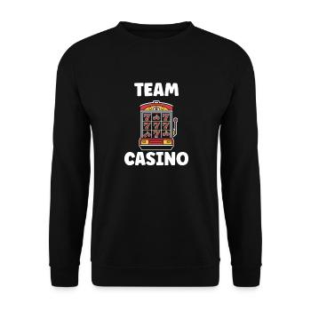 Casino - Unisex Sweatshirt - black - Front - Alina (178cm) & Michal (187cm)