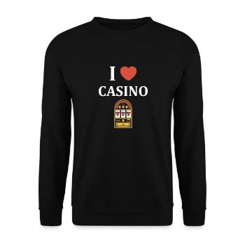 Casino - Unisex Sweatshirt - black - Front - Alina (178cm) & Michal (187cm)
