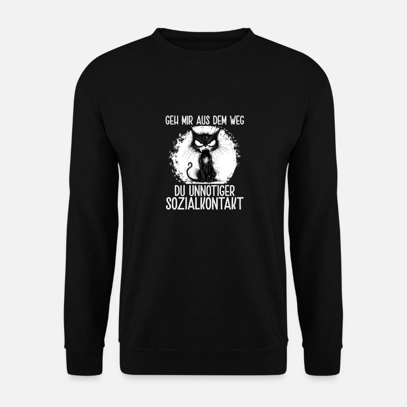 Geh mir aus dem Weg Du unnötiger Sozialkontakt - Unisex Pullover - Schwarz
