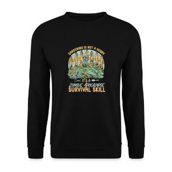 Plant Lover Gardening Gardening Is - Unisex Pullover - Schwarz - Vorne - Alina (178cm) & Michal (187cm)