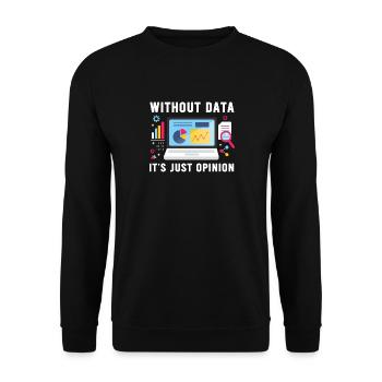 Conception amusante pour les passionnés de données - Sweat-shirt Unisexe - noir - Devant - Alina (178cm) & Michal (187cm)