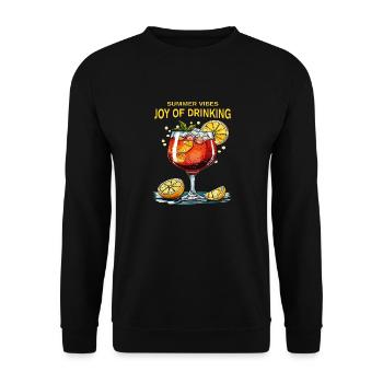 DRINK SPRITZ JOY OF DRINKING - Unisex Sweatshirt - black - Front - Alina (178cm) & Michal (187cm)