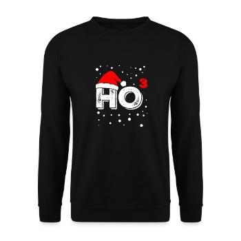 Ho to the power of 3 haha Artboard 1 - Unisex Sweatshirt - black - Front - Alina (178cm) & Michal (187cm)