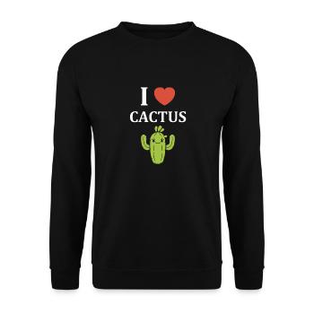 Cactus - Unisex Sweatshirt - black - Front - Alina (178cm) & Michal (187cm)