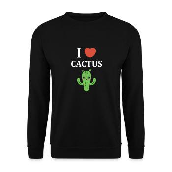 Cactus - Unisex Sweatshirt - black - Front - Alina (178cm) & Michal (187cm)