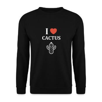 Cactus - Unisex Sweatshirt - black - Front - Alina (178cm) & Michal (187cm)