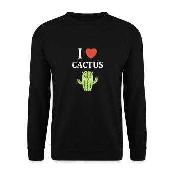 Cactus - Unisex Sweatshirt - black - Front - Alina (178cm) & Michal (187cm)