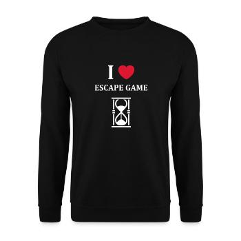 Escape game - Sweat-shirt Unisexe - noir - Devant - Alina (178cm) & Michal (187cm)