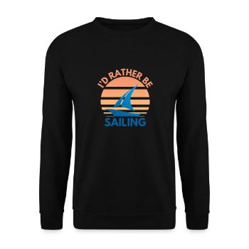 Sailing Saying Sailor Sailing Design - Unisex Sweatshirt - black - Front - Alina (178cm) & Michal (187cm)