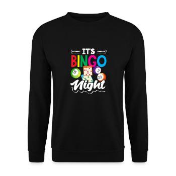 Les joueurs de bingo maintenant c’est la soirée bingo - Sweat-shirt Unisexe - noir - Devant - Alina (178cm) & Michal (187cm)