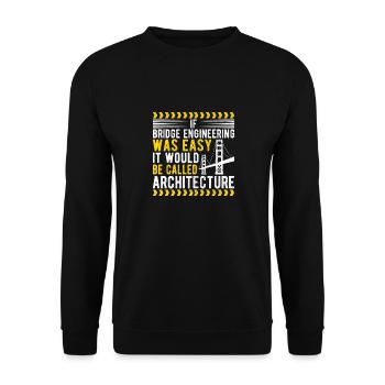Ingénieur des ponts Construction de ponts - Sweat-shirt Unisexe - noir - Devant - Alina (178cm) & Michal (187cm)