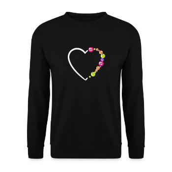Bingo Joueur Coeur Amour Design - Sweat-shirt Unisexe - noir - Devant - Alina (178cm) & Michal (187cm)