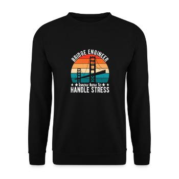 Ingénieur des ponts Construction de ponts - Sweat-shirt Unisexe - noir - Devant - Alina (178cm) & Michal (187cm)