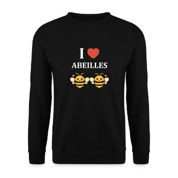 Abeille - Sweat-shirt Unisexe - noir - Devant - Alina (178cm) & Michal (187cm)