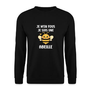 Abeille - Sweat-shirt Unisexe - noir - Devant - Alina (178cm) & Michal (187cm)