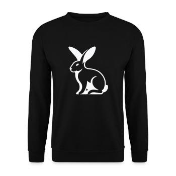 Rabbit Rabbit - Unisex Sweatshirt - black - Front - Alina (178cm) & Michal (187cm)