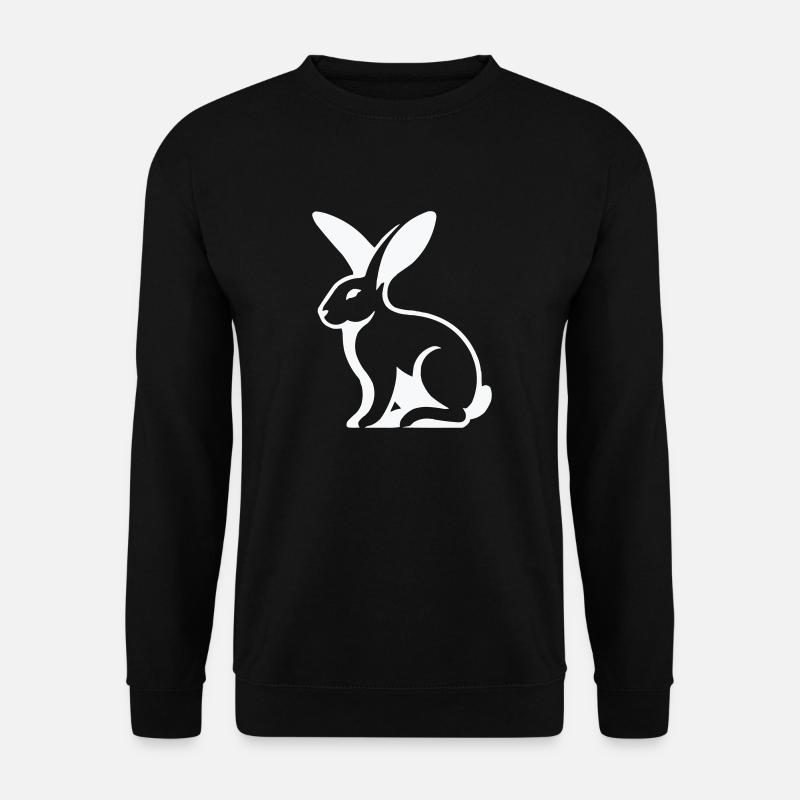 hase kaninchen - Unisex Pullover - Schwarz
