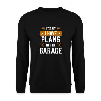 garage1 Zeichenfläche 1 - Unisex Pullover - Schwarz - Vorne - Alina (178cm) & Michal (187cm)