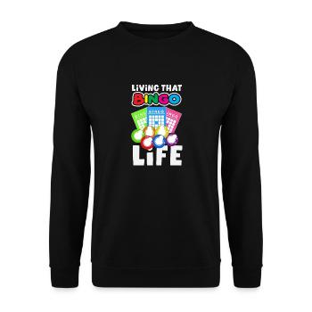 Live the Bingo Life in Style - Unisex Sweatshirt - black - Front - Alina (178cm) & Michal (187cm)