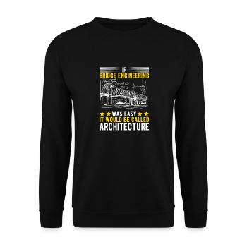 Ingénieur des ponts Construction de ponts - Sweat-shirt Unisexe - noir - Devant - Alina (178cm) & Michal (187cm)