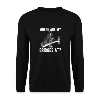 Bridge Engineer Bridge Construction - Unisex Sweatshirt - black - Front - Alina (178cm) & Michal (187cm)