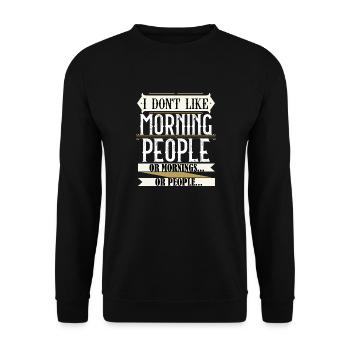 Schlechter Morgen Zeichenfläche 1 Kopie - Unisex Pullover - Schwarz - Vorne - Alina (178cm) & Michal (187cm)