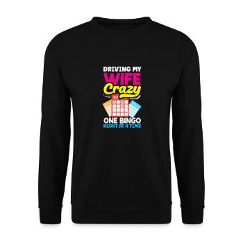 Soirées bingo avec votre femme folle - Sweat-shirt Unisexe - noir - Devant - Alina (178cm) & Michal (187cm)