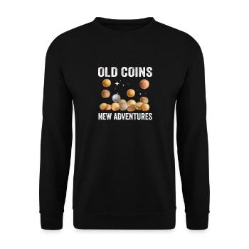 Numismatics Coin Roman Collection - Unisex Sweatshirt - black - Front - Alina (178cm) & Michal (187cm)