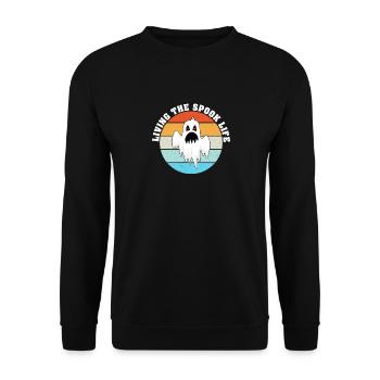 Living The Spook Life Ghost Bait - Unisex Sweatshirt - black - Front - Alina (178cm) & Michal (187cm)