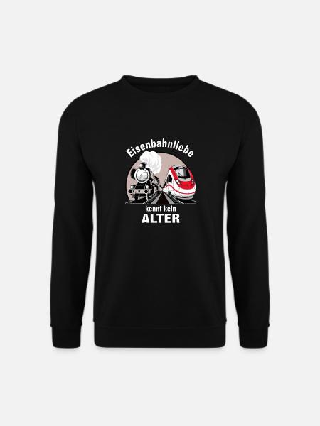 TRAIN ZUG EISENBAHNLIEBE kennt kein ALTER - Unisex Pullover - Schwarz