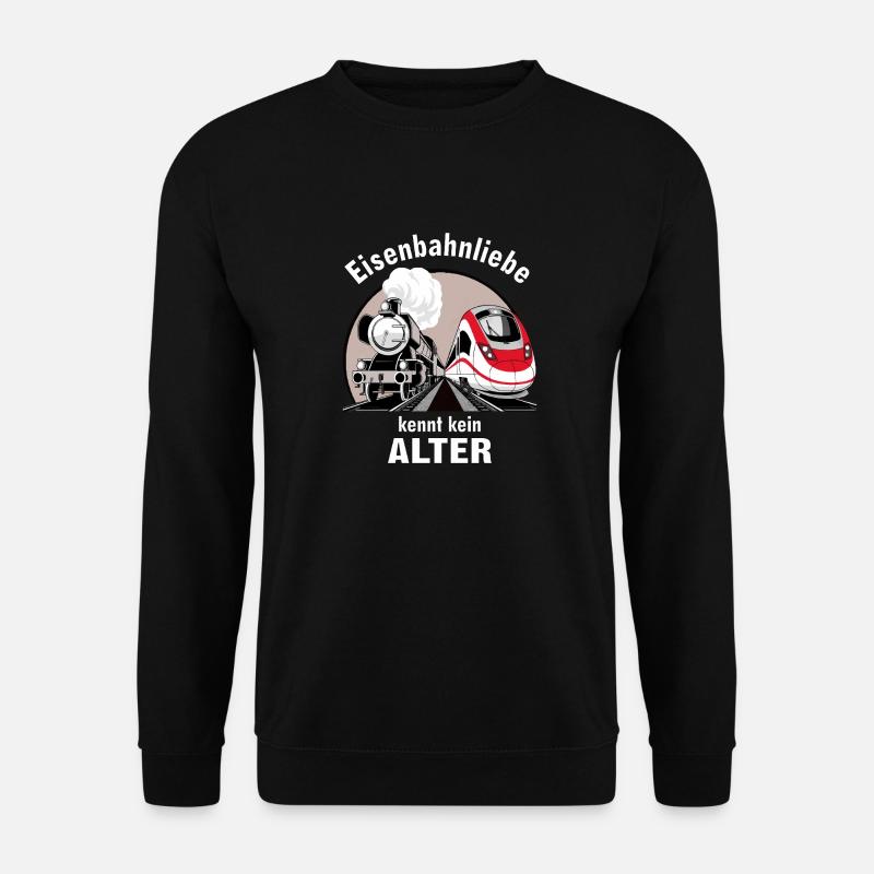 TRAIN ZUG EISENBAHNLIEBE kennt kein ALTER - Unisex Pullover - Schwarz