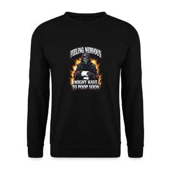 Intestin irritable Syndrom Faucheur IBS Goth Caca Humour - Sweat-shirt Unisexe - noir - Devant - Alina (178cm) & Michal (187cm)