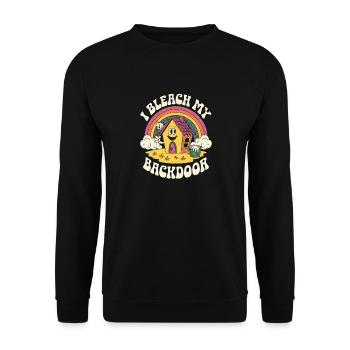 Je blanchis mon backdoor Anal Blanchiment de l’anus - Sweat-shirt Unisexe - noir - Devant - Alina (178cm) & Michal (187cm)