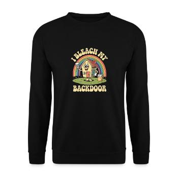 Je blanchis mon backdoor Anal Blanchiment de l’anus - Sweat-shirt Unisexe - noir - Devant - Alina (178cm) & Michal (187cm)