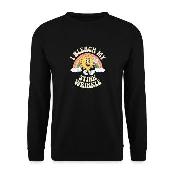 Je décolore ma ride puante, blanchiment anal amusant - Sweat-shirt Unisexe - noir - Devant - Alina (178cm) & Michal (187cm)