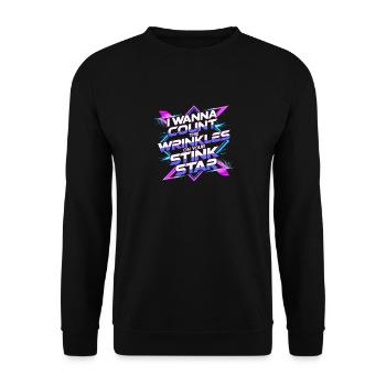 Ich möchte die Falten auf Deinem Stinkstern Anal Zählen - Unisex Pullover - Schwarz - Vorne - Alina (178cm) & Michal (187cm)