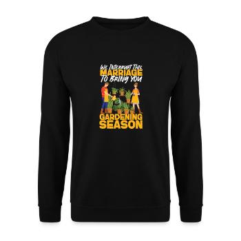 Amoureux des plantes Jardinage Mari Femme - Sweat-shirt Unisexe - noir - Devant - Alina (178cm) & Michal (187cm)