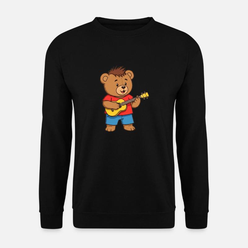 Teddybär Musiker - Unisex Pullover - Schwarz