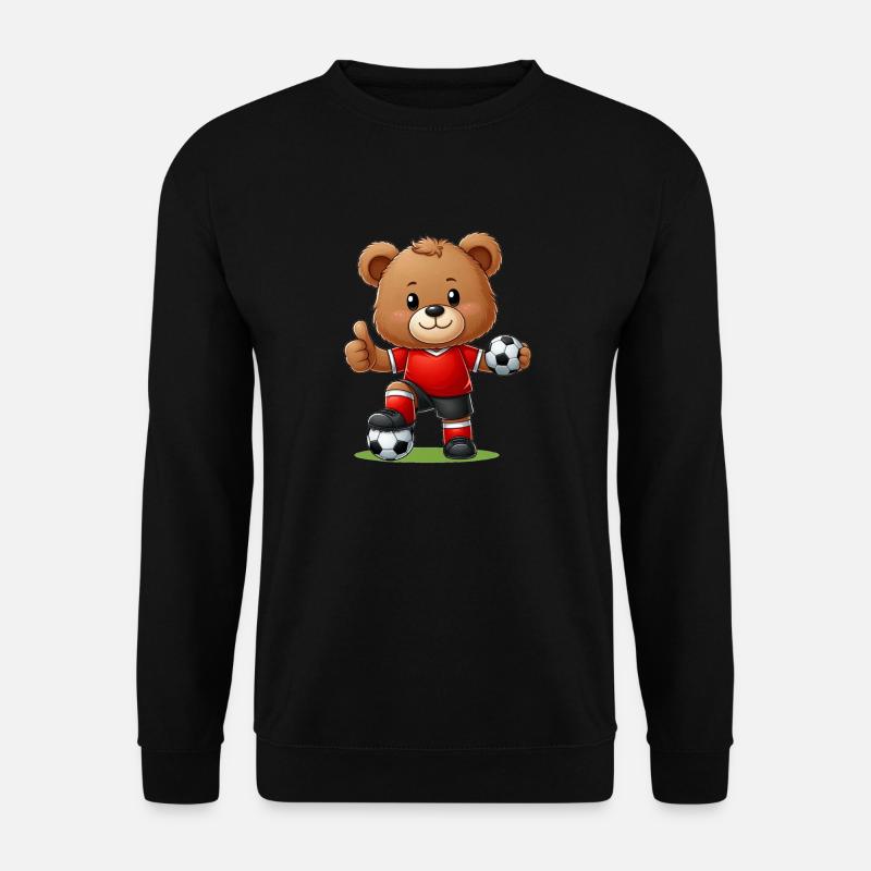 Teddy Bear Soccer Player - Unisex Sweatshirt - black