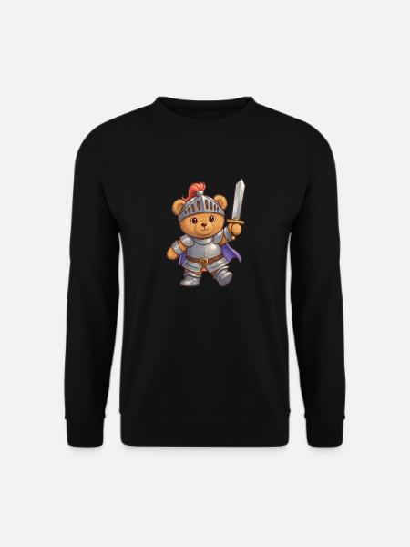 Teddy Bear Knight - Unisex Sweatshirt - black