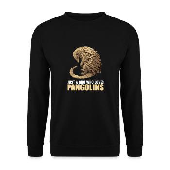 Schuppentiere Pangolin Schuppentier - Unisex Pullover - Schwarz - Vorne - Alina (178cm) & Michal (187cm)