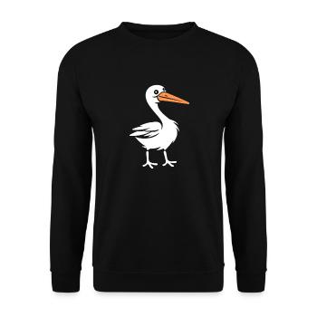 Storch - Unisex Pullover - Schwarz - Vorne - Alina (178cm) & Michal (187cm)