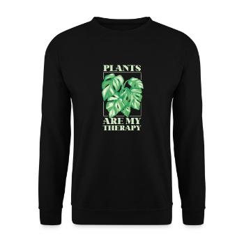 Plant Lover Gardening Monstera - Unisex Pullover - Schwarz - Vorne - Alina (178cm) & Michal (187cm)